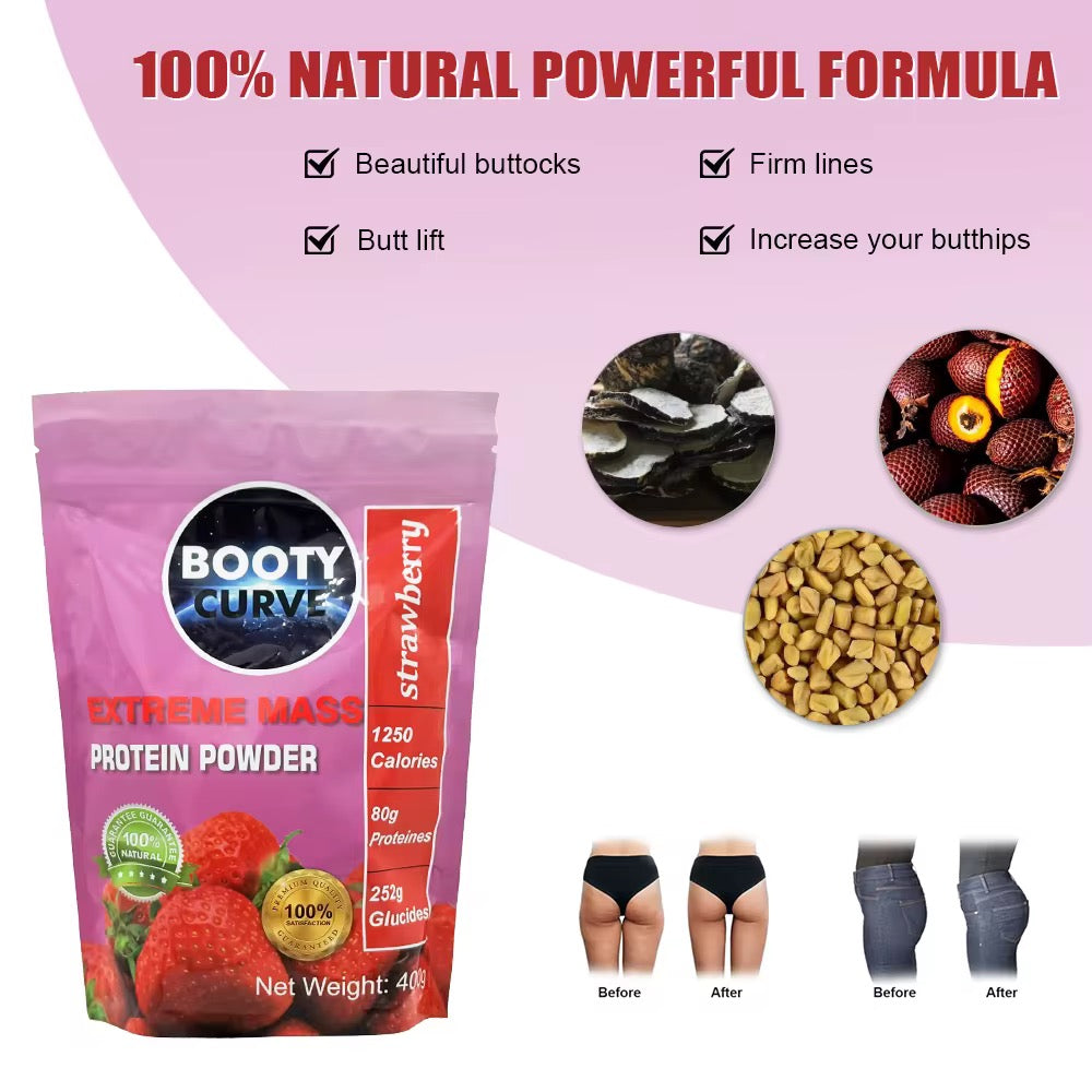 wholesale only. 20 PACkS. BOOTY CURVE Extreme Mass Protein Powder! FREE SHIPPING
