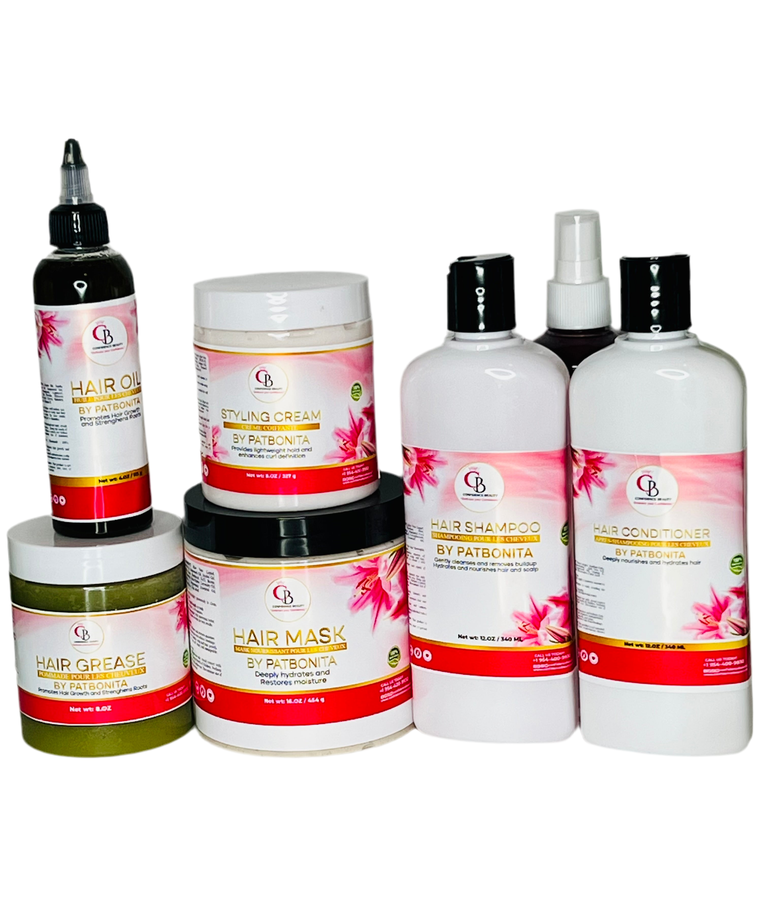 CONFIDENCE BEAUTY HAIR CARE : FULL GAM 7 PRODUI 100% REZILTA ASIRE/ PRODUI 100% NATIRÈL
