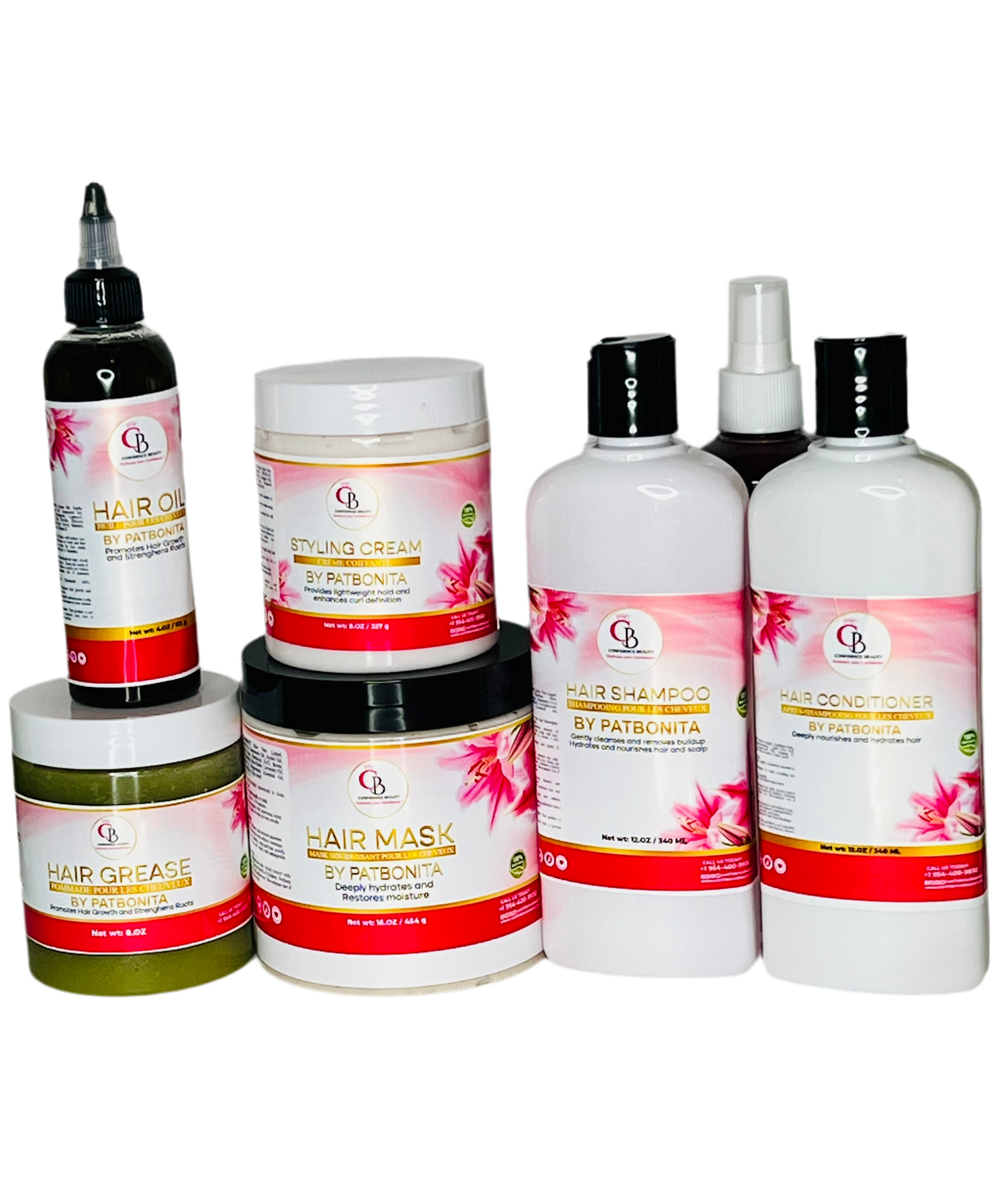 CONFIDENCE BEAUTY HAIR CARE : FULL GAM 7 PRODUI 100% REZILTA ASIRE/ PRODUI 100% NATIRÈL
