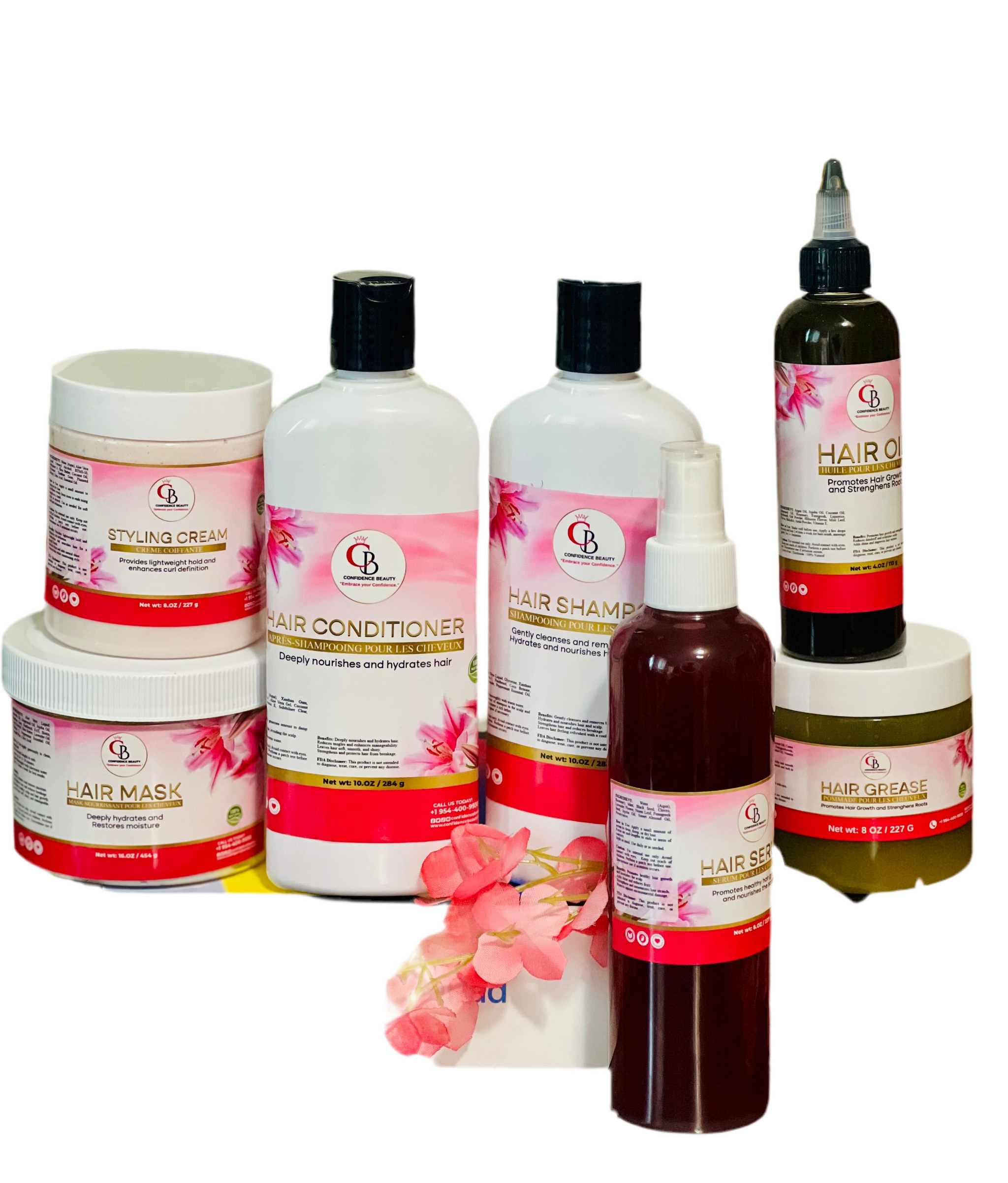 CONFIDENCE BEAUTY HAIR CARE : FULL GAM 7 PRODUI 100% REZILTA ASIRE/ PRODUI 100% NATIRÈL
